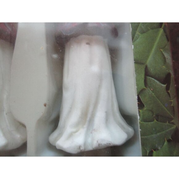 Vintage Sculptured Christmas  Angel Tapers Candles Robert Alan 10in A Pair GUC - Picture 7 of 16